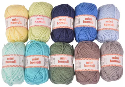 Järbo Minibomull Garnpakke 07 Baby Dreng 10g - 10 stk - Järbo Minibomull Garnpakke 07 Baby Dreng